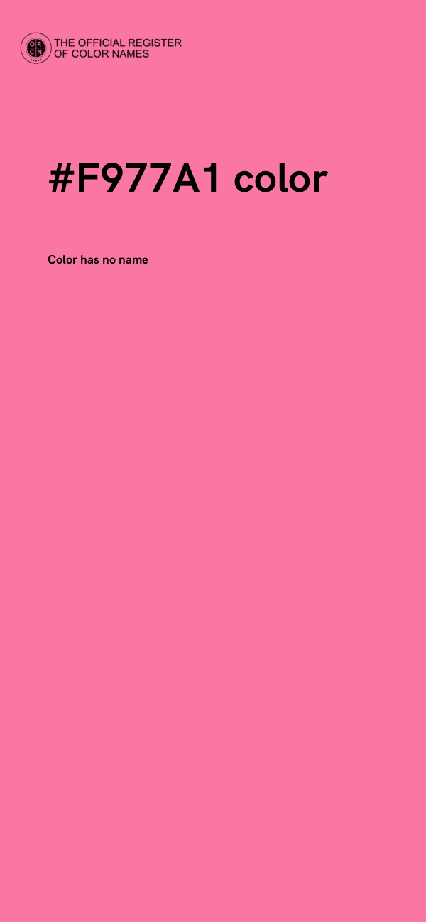 #F977A1 color image
