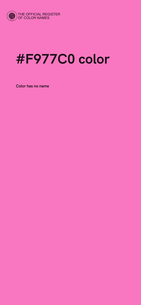 #F977C0 color image