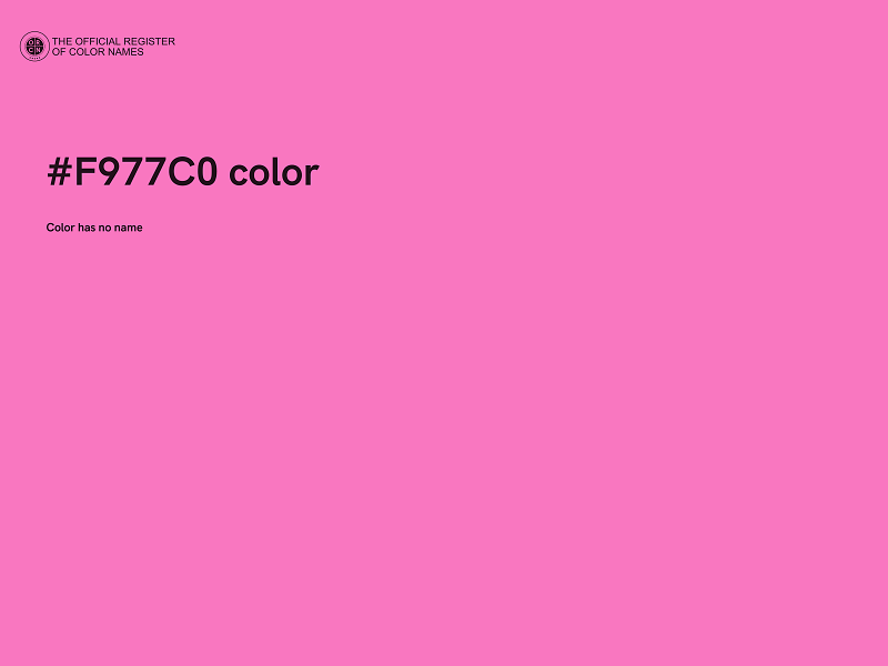 #F977C0 color image