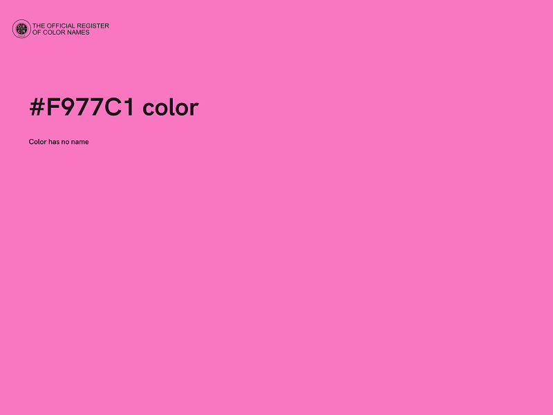 #F977C1 color image
