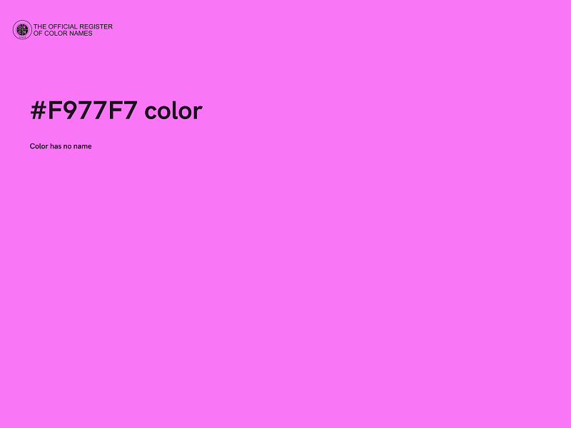 #F977F7 color image