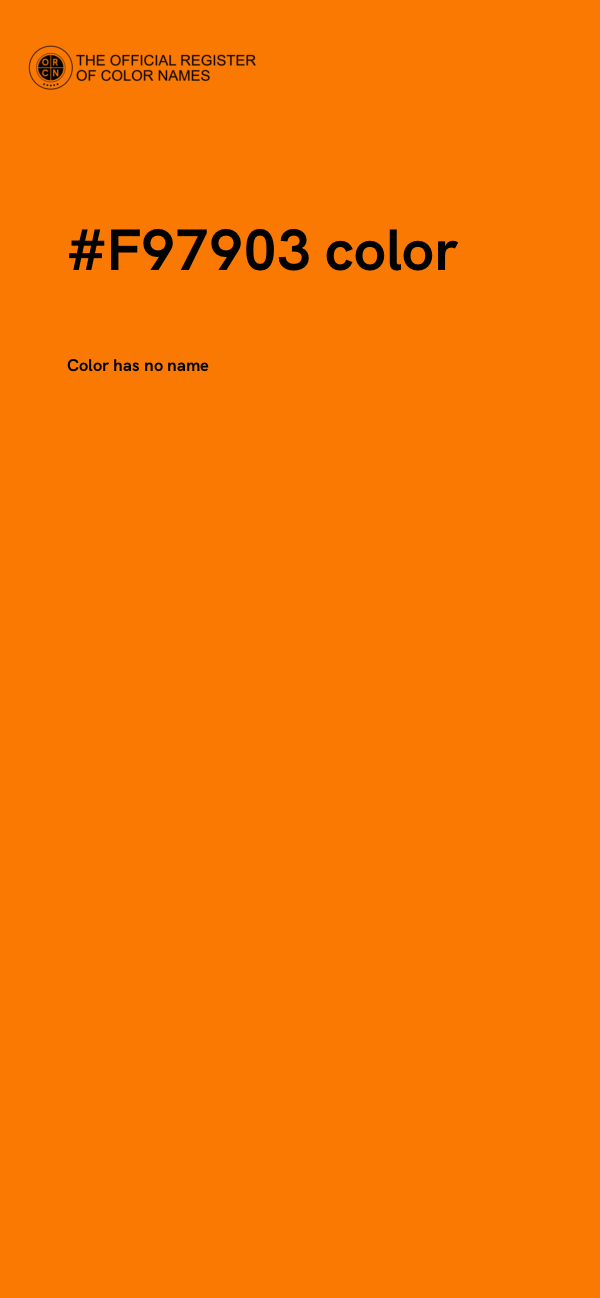 #F97903 color image