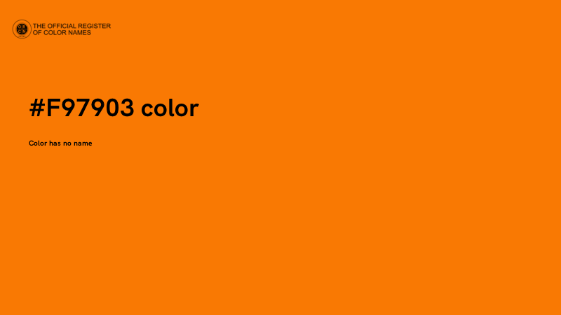 #F97903 color image