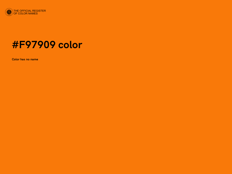 #F97909 color image