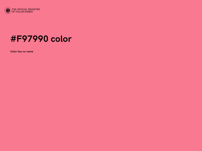 #F97990 color image