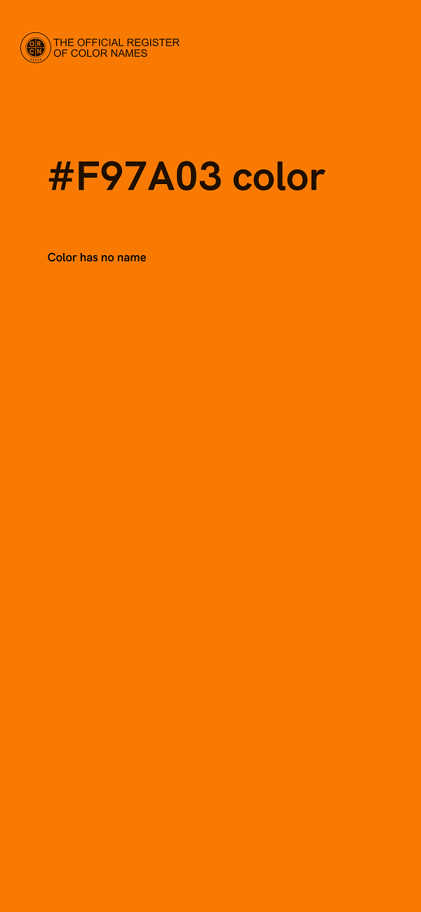 #F97A03 color image