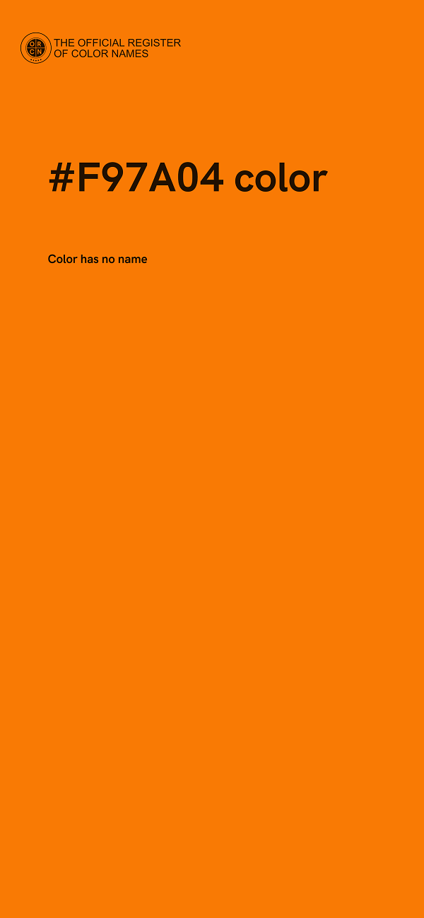 #F97A04 color image