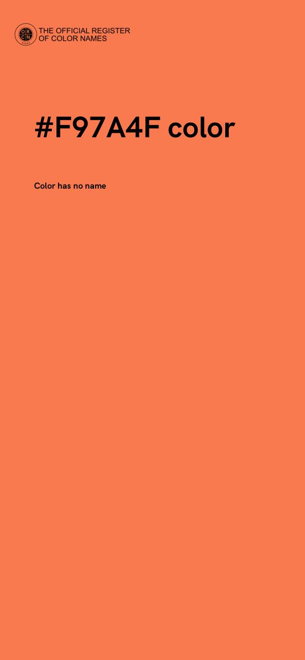 #F97A4F color image