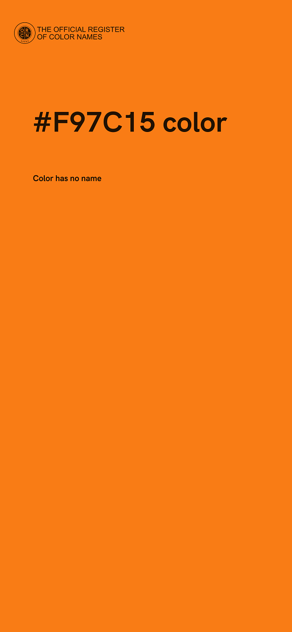 #F97C15 color image