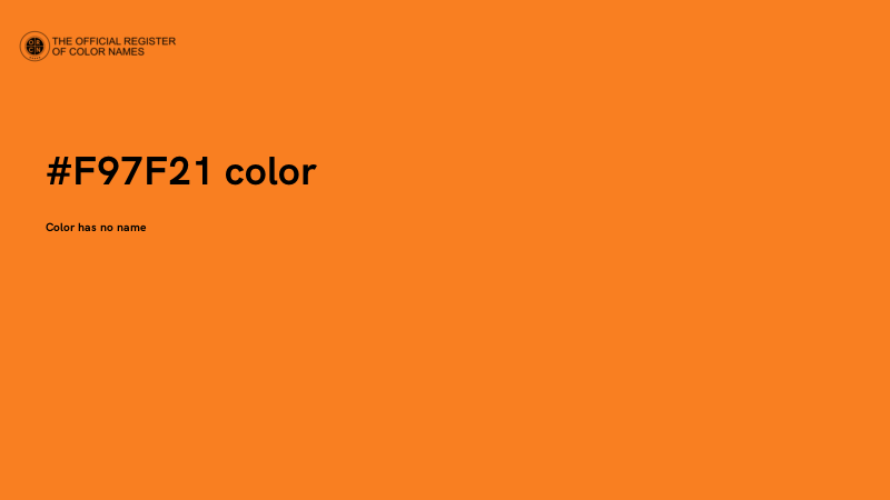 #F97F21 color image