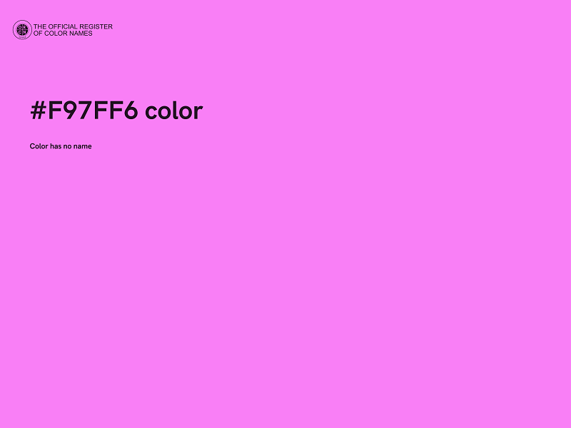 #F97FF6 color image