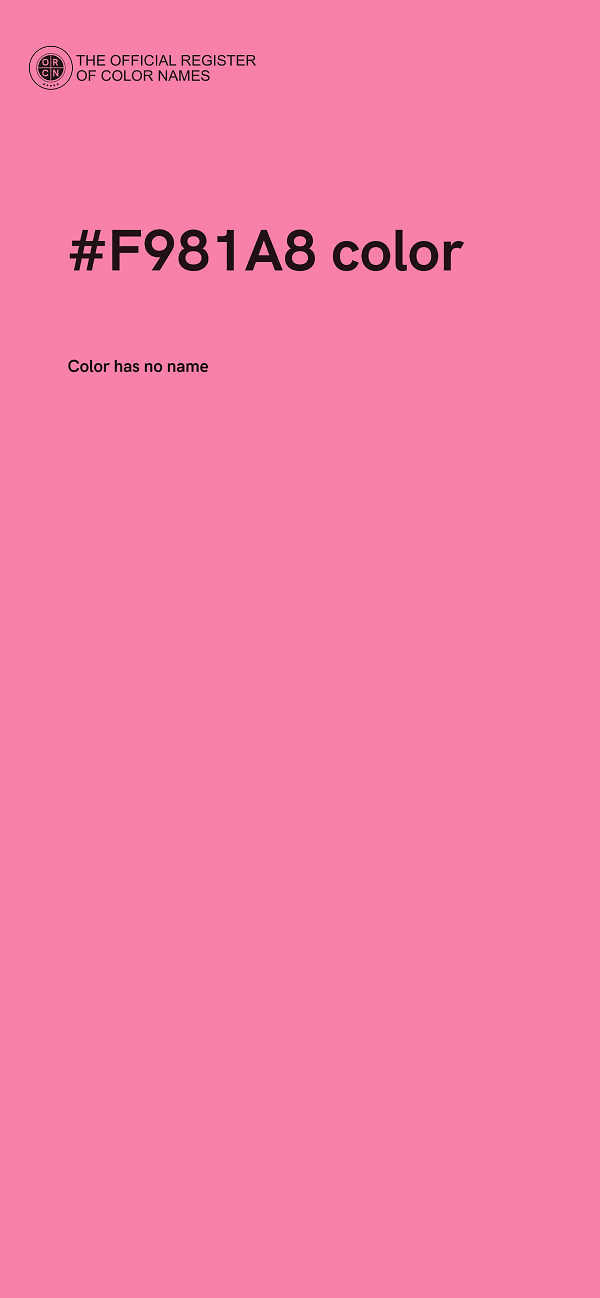 #F981A8 color image