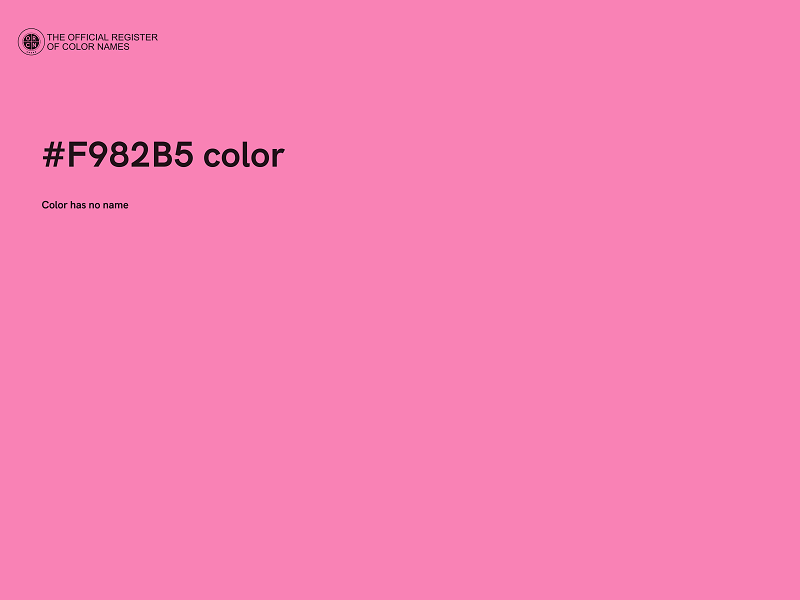 #F982B5 color image