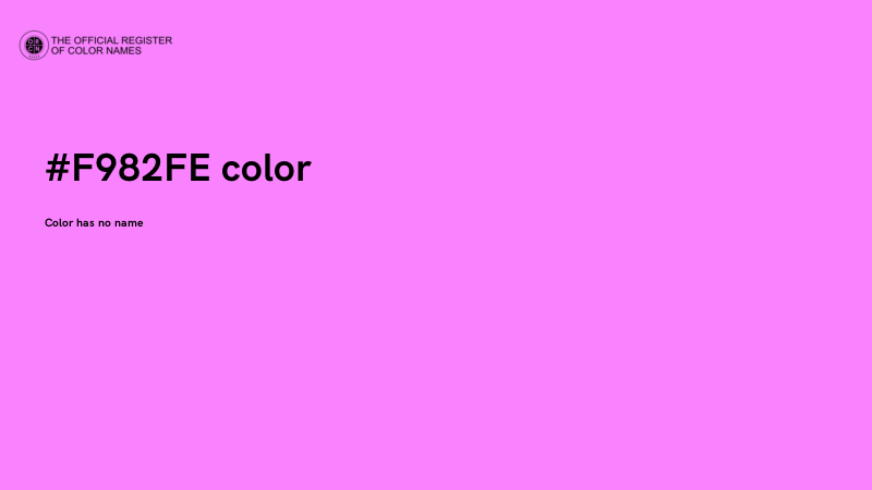 #F982FE color image