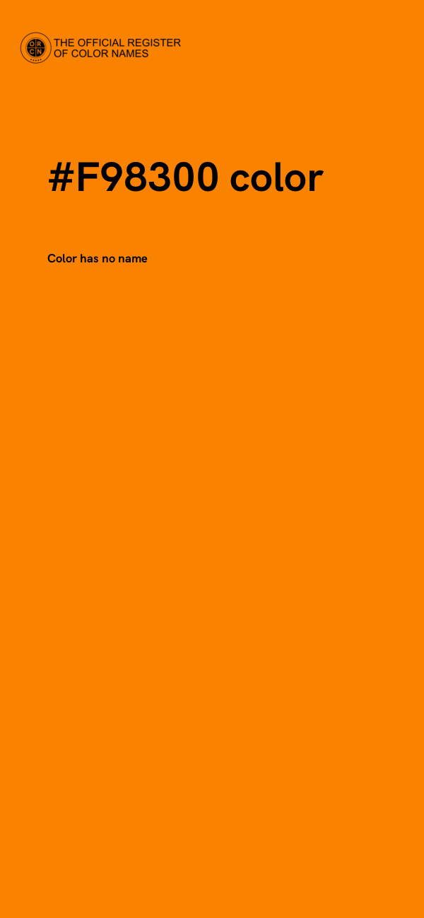 #F98300 color image