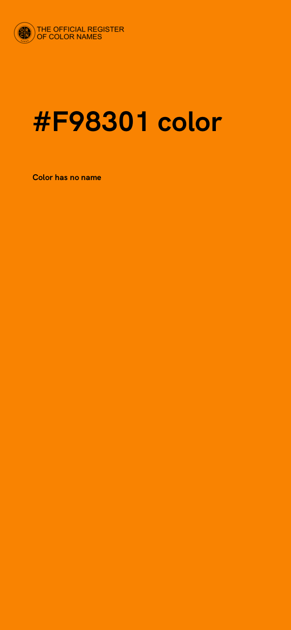 #F98301 color image