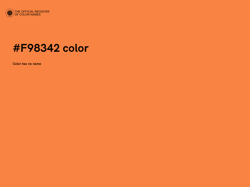 #F98342 color image