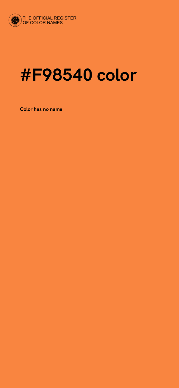 #F98540 color image