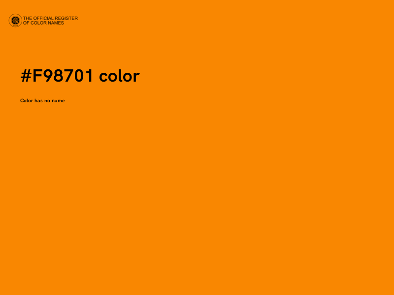 #F98701 color image