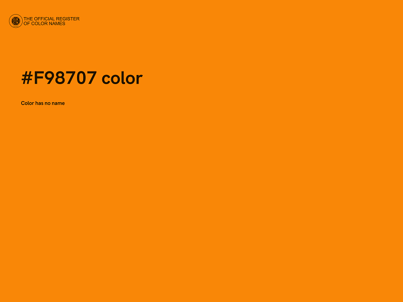 #F98707 color image