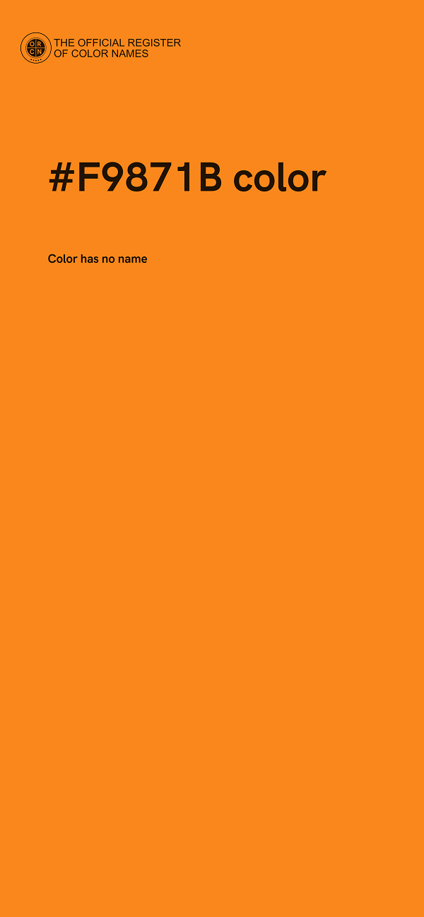 #F9871B color image