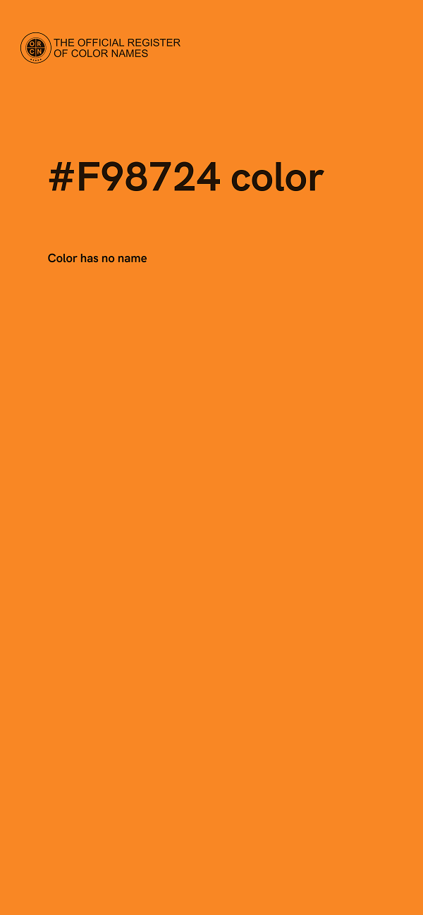 #F98724 color image