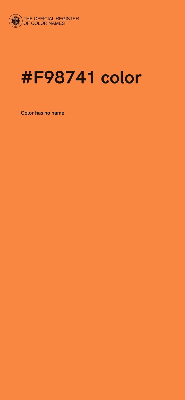 #F98741 color image