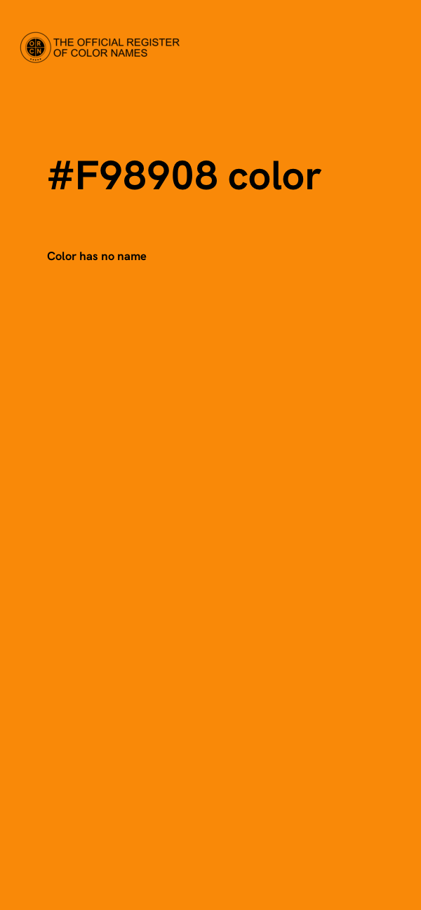 #F98908 color image