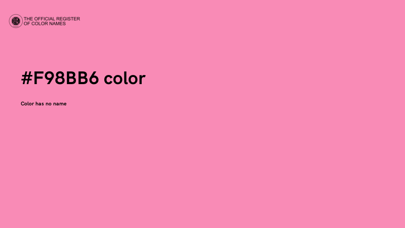 #F98BB6 color image