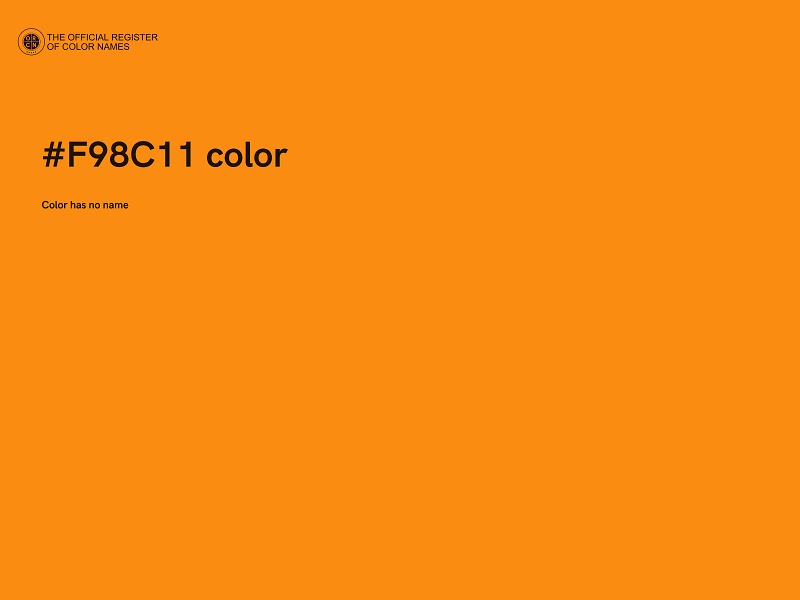 #F98C11 color image