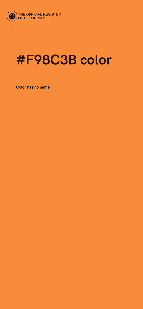 #F98C3B color image