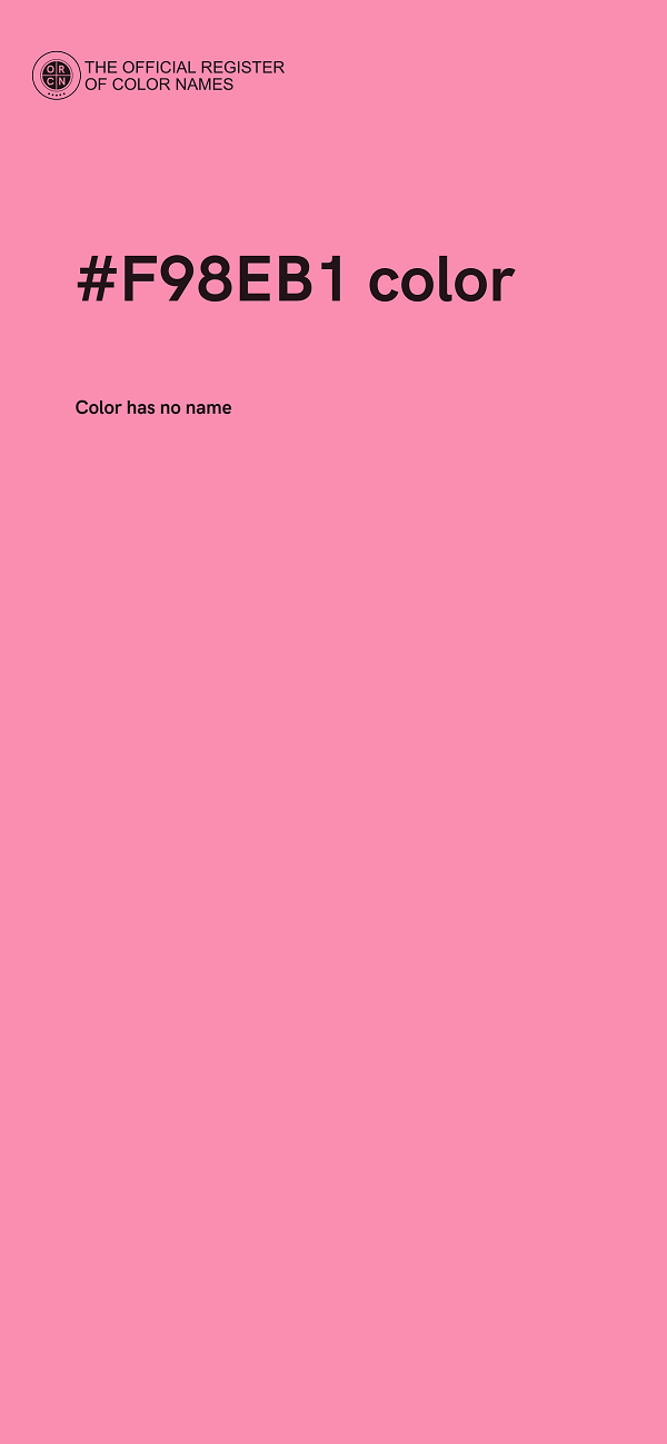 #F98EB1 color image