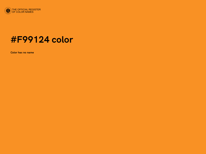 #F99124 color image