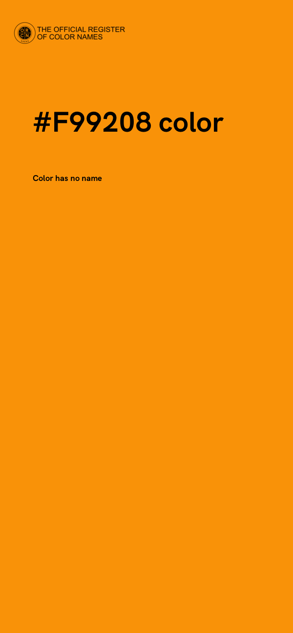 #F99208 color image
