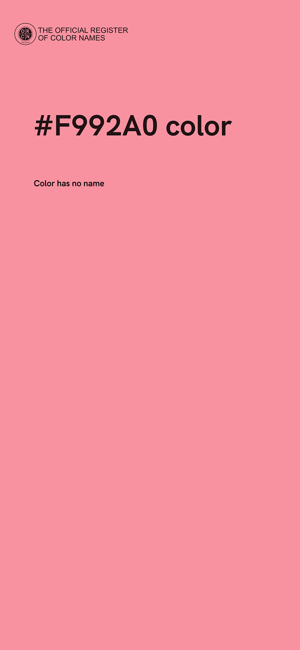 #F992A0 color image