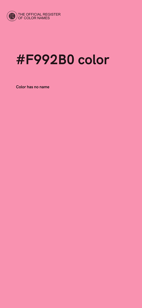#F992B0 color image