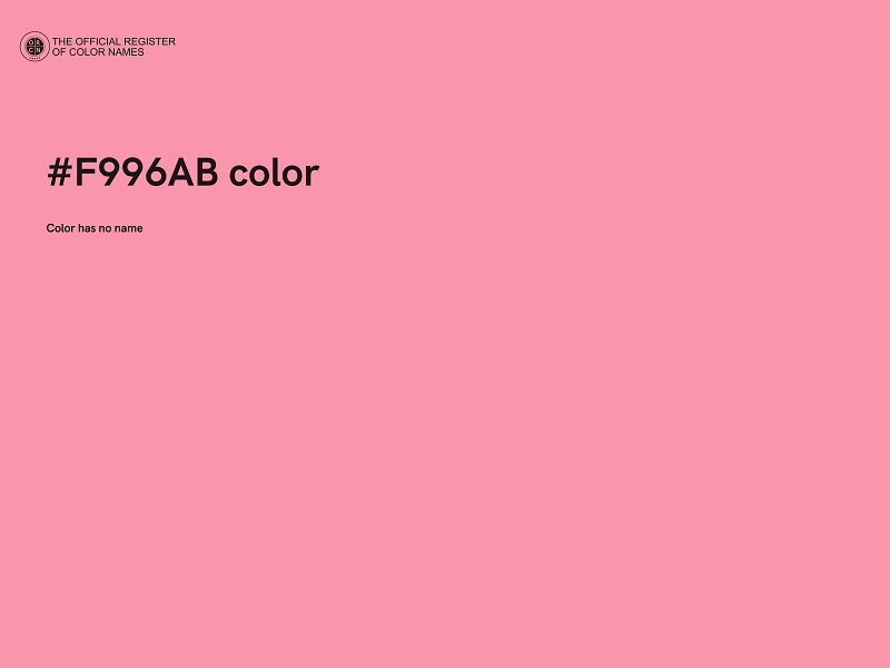 #F996AB color image
