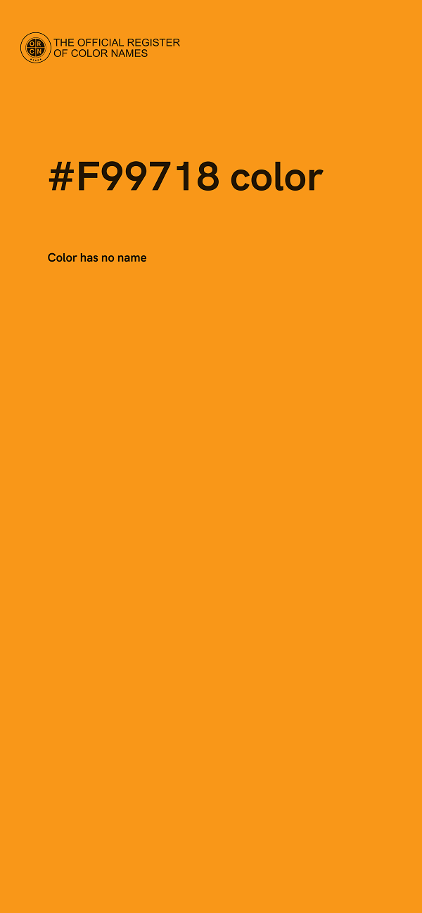 #F99718 color image