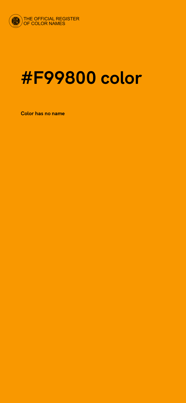 #F99800 color image