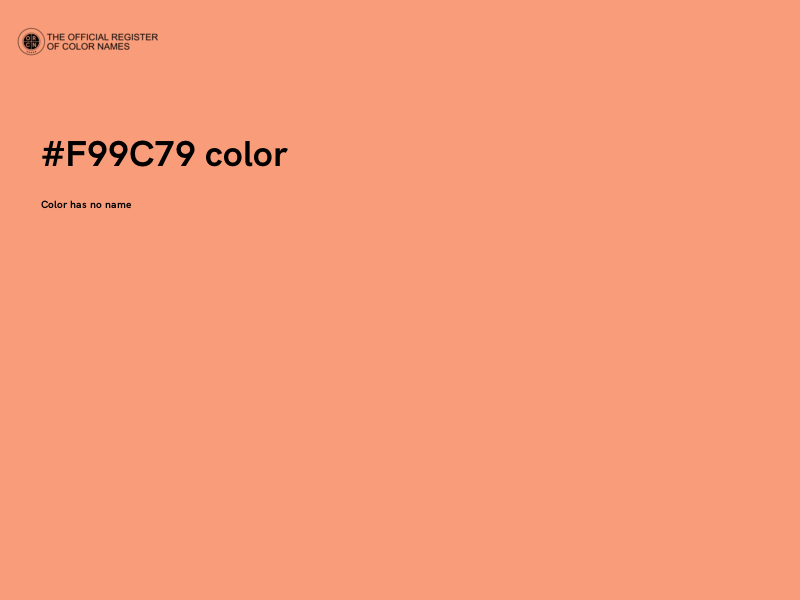 #F99C79 color image