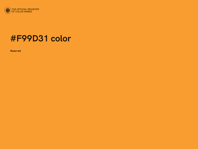 #F99D31 color image