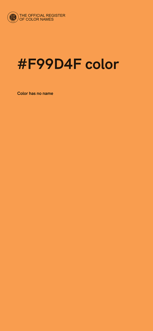 #F99D4F color image