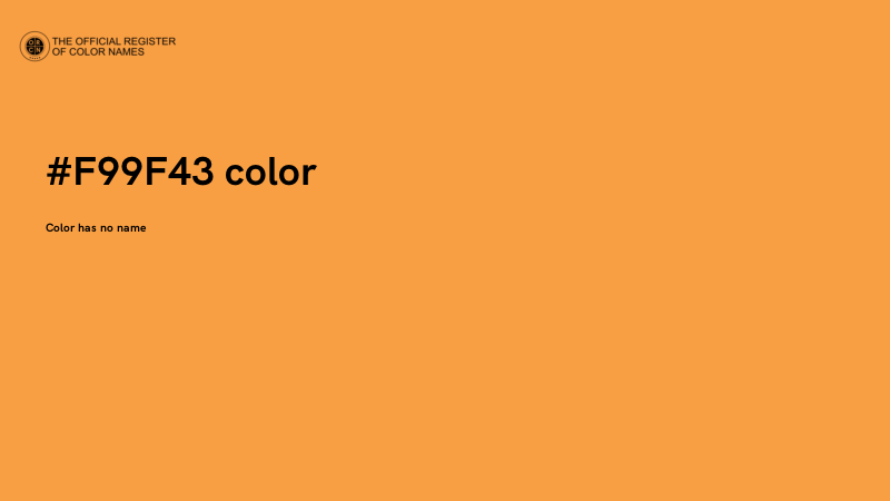 #F99F43 color image