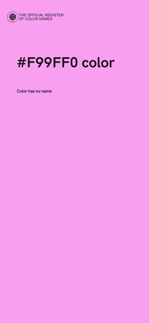 #F99FF0 color image
