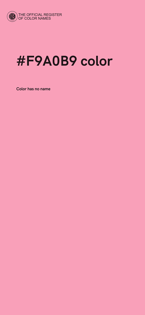 #F9A0B9 color image