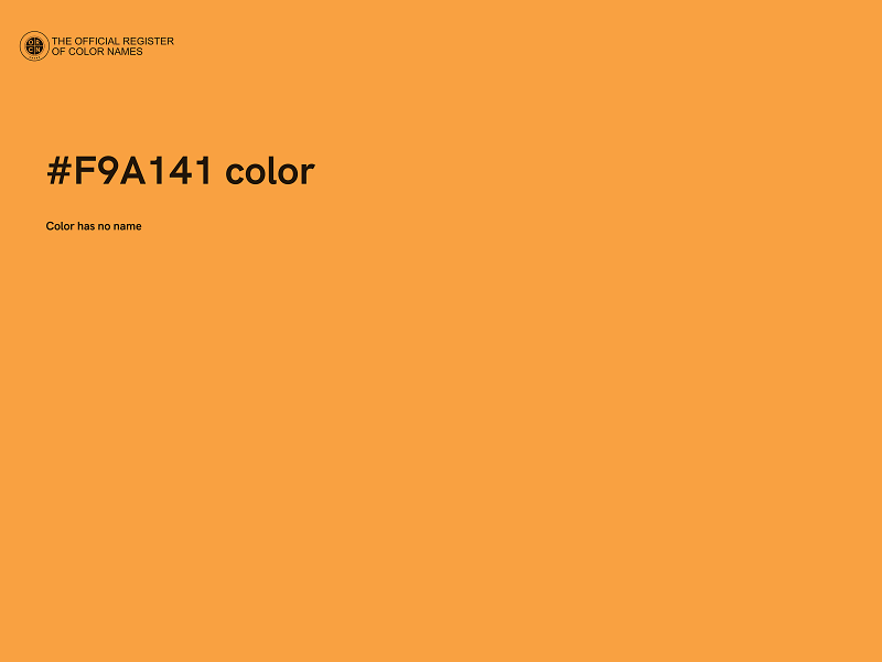 #F9A141 color image
