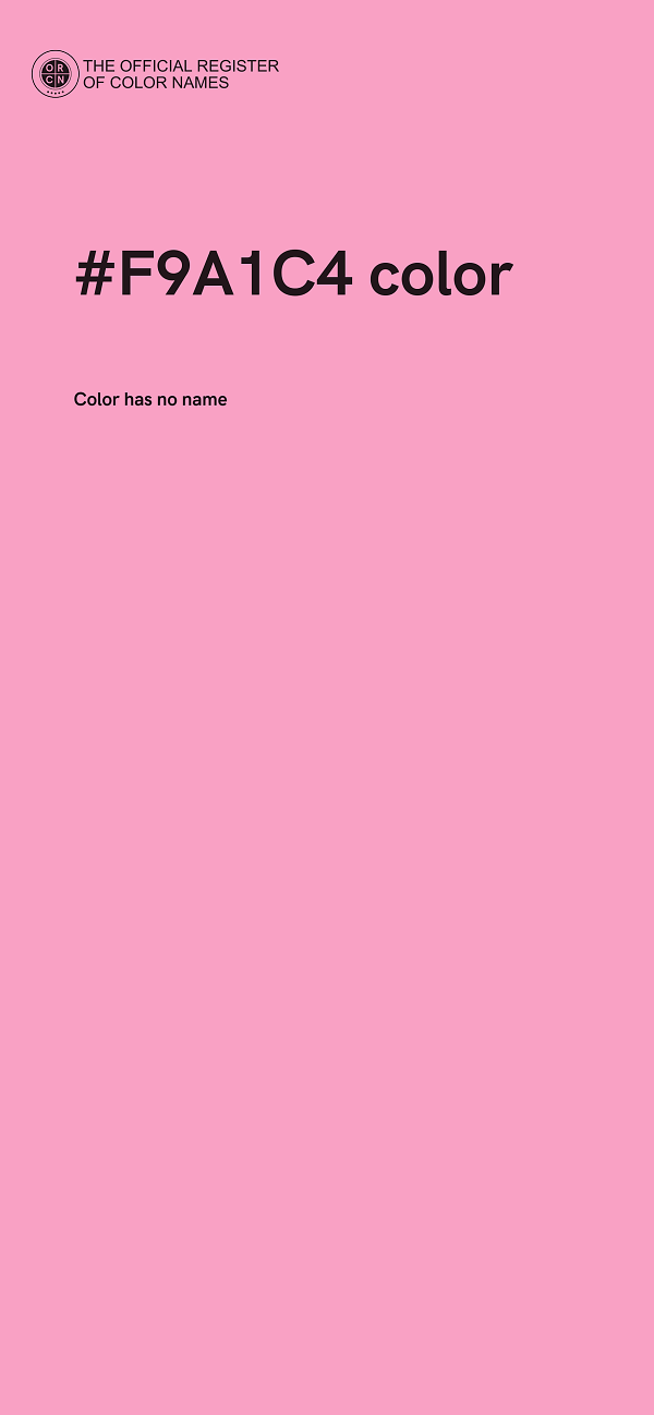 #F9A1C4 color image