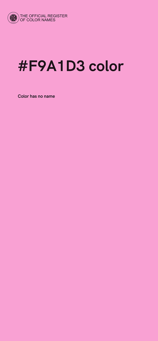 #F9A1D3 color image