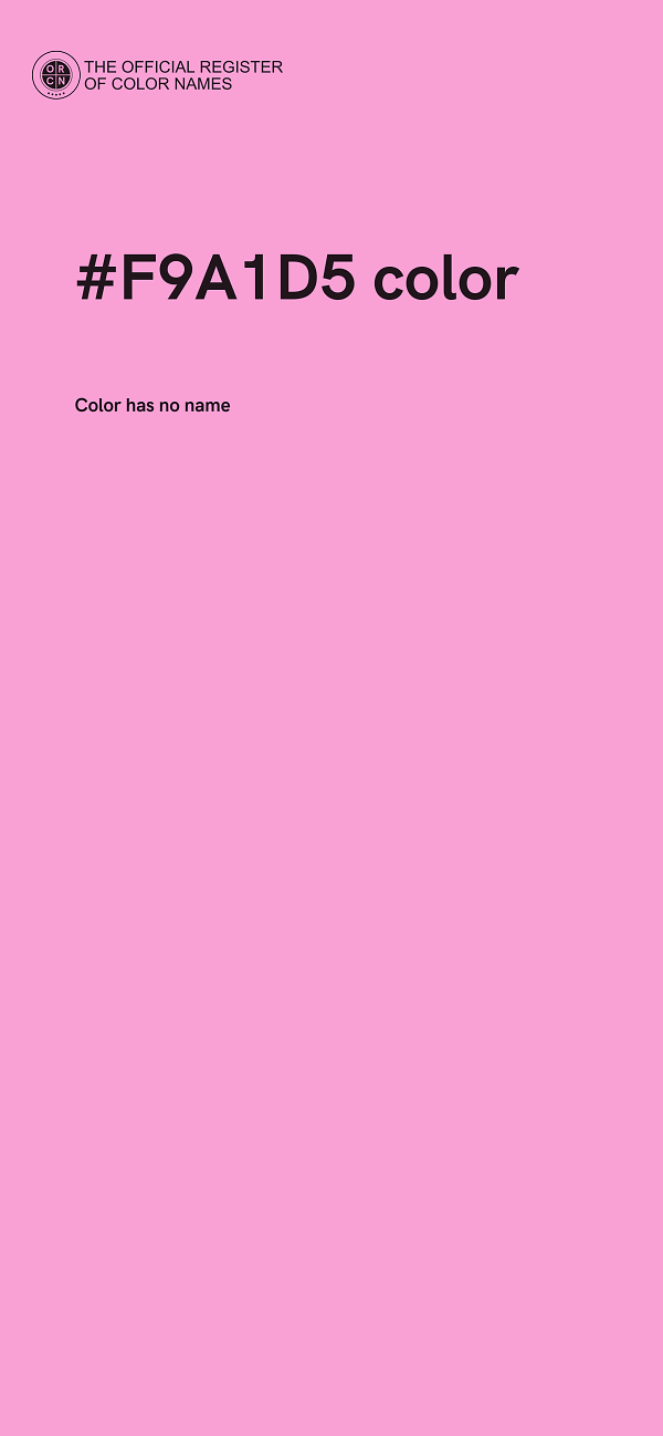 #F9A1D5 color image