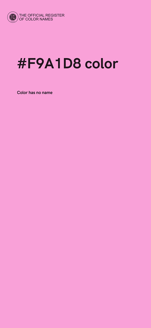 #F9A1D8 color image